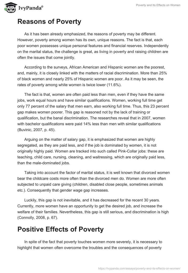 Poverty and Its Effects on Women. Page 2