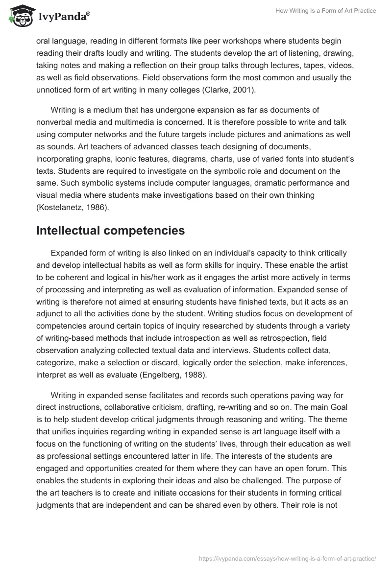 How Writing Is a Form of Art Practice. Page 4