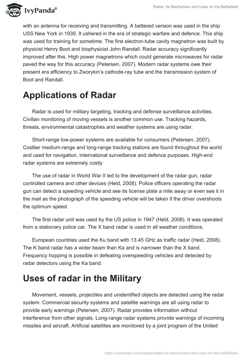 Radar: Its Mechanism and Uses on the Battlefield. Page 4