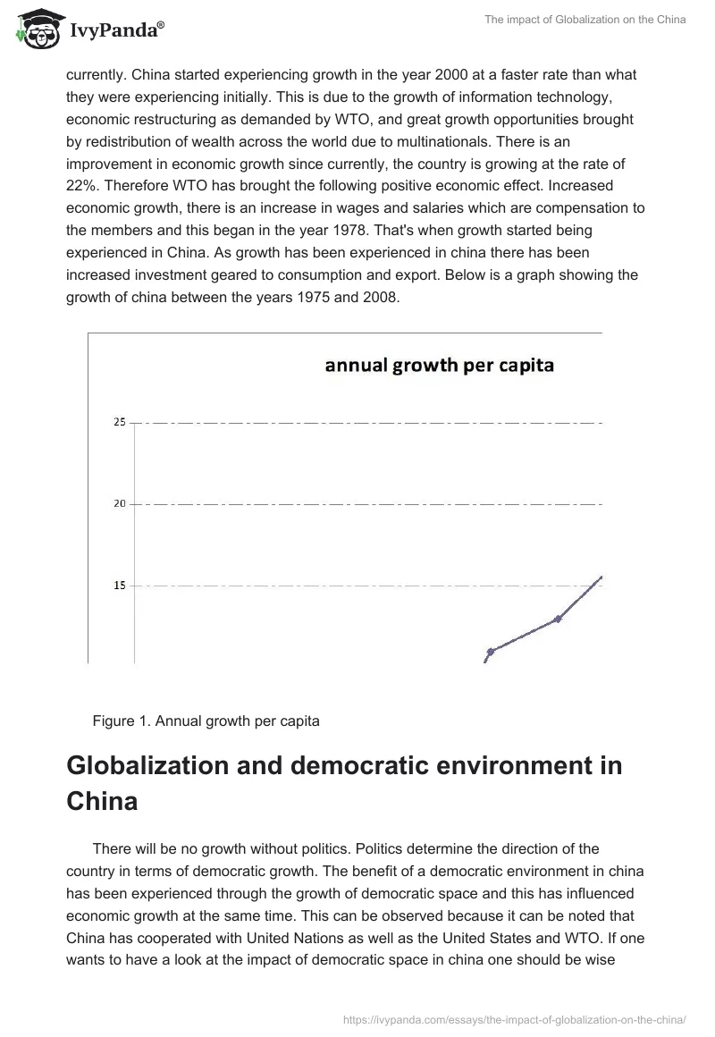 The impact of Globalization on the China. Page 4