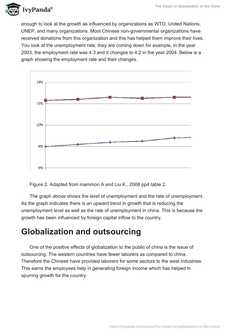 The impact of Globalization on the China. Page 5