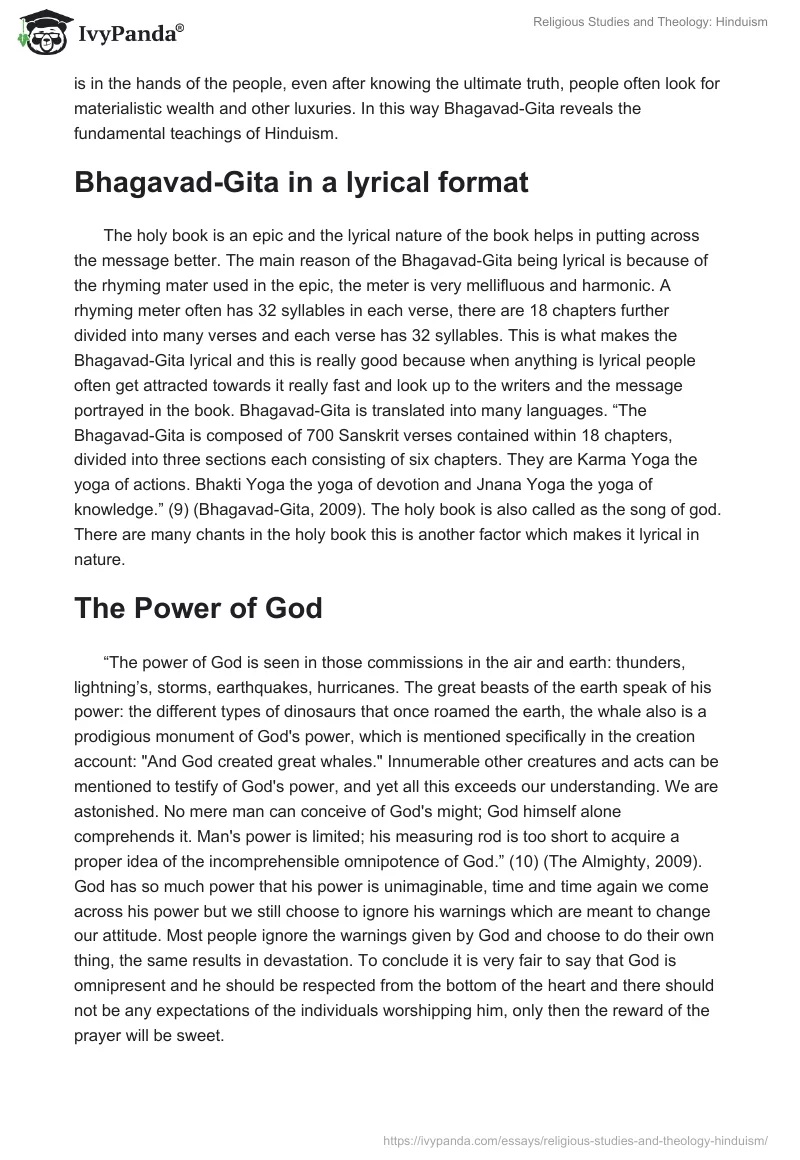 Religious Studies and Theology: Hinduism. Page 4