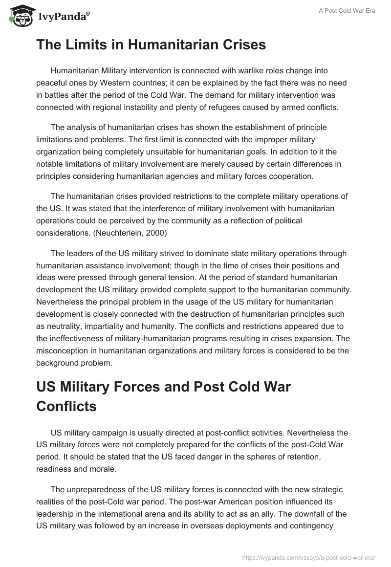 A Post Cold War Era. Page 2