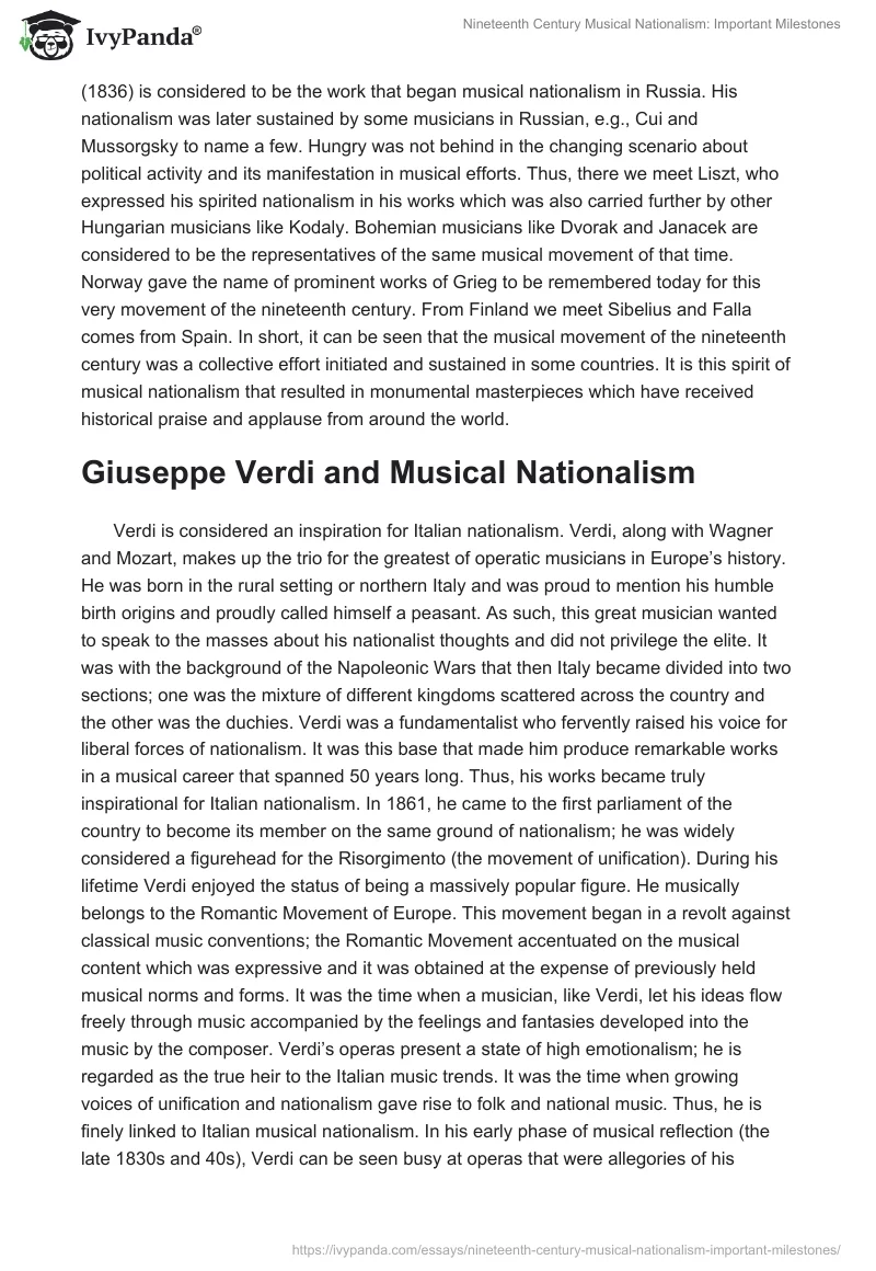 Nineteenth Century Musical Nationalism: Important Milestones. Page 2