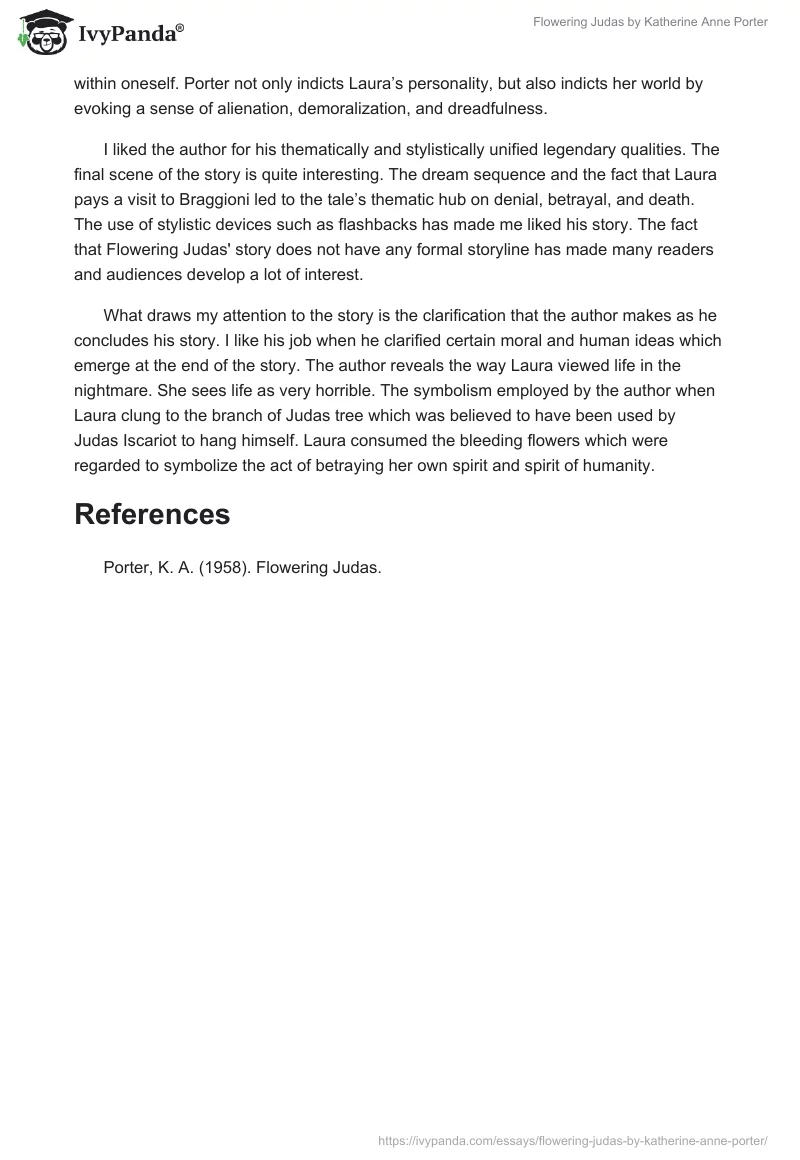 "Flowering Judas" by Katherine Anne Porter. Page 2