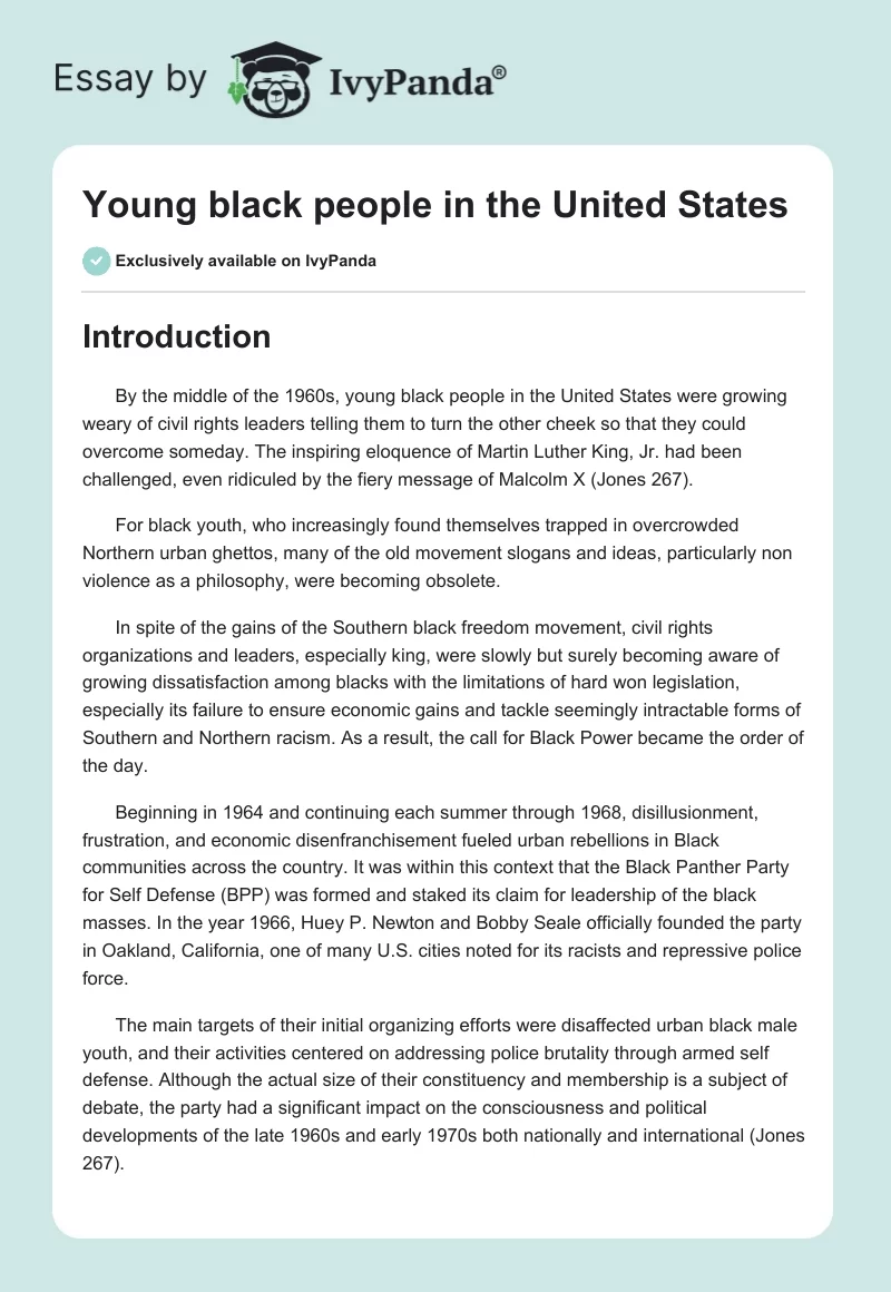 Young black people in the United States. Page 1