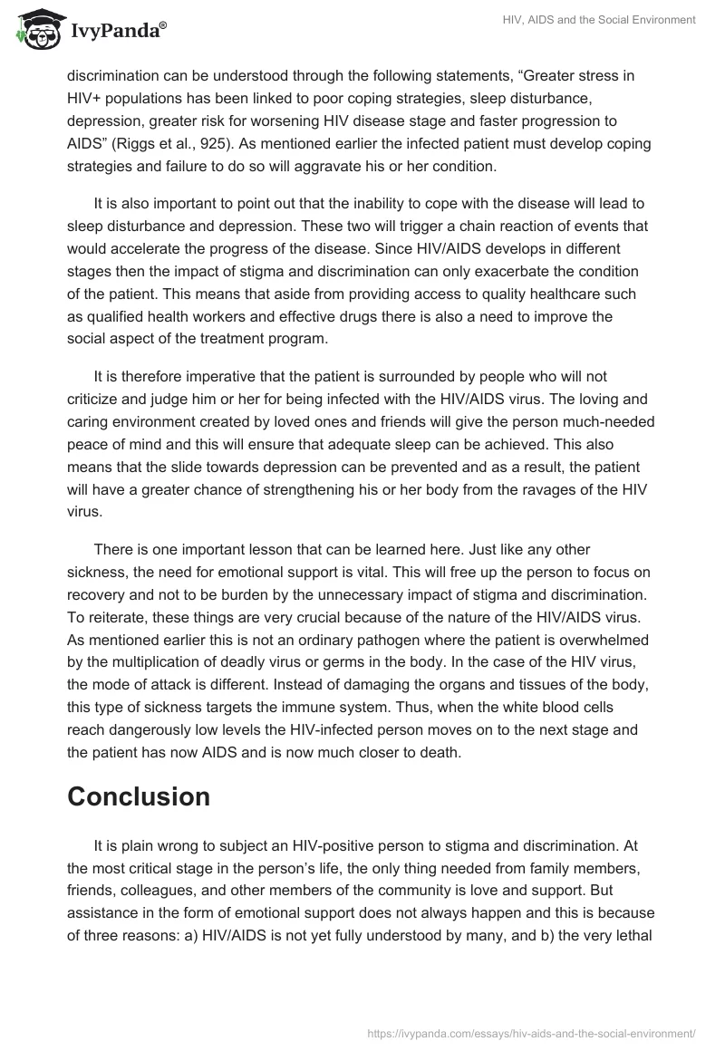 HIV, AIDS and the Social Environment. Page 5