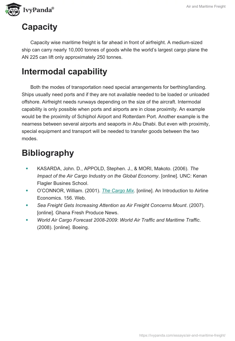 Air and Maritime Freight. Page 3