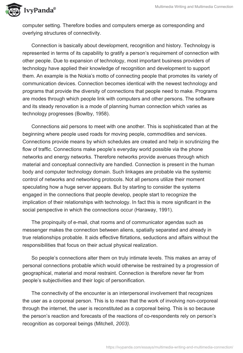 Multimedia Writing and Multimedia Connection. Page 5