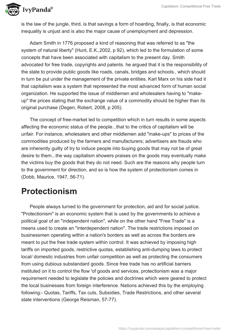 Capitalism: Competitional Free Trade. Page 2