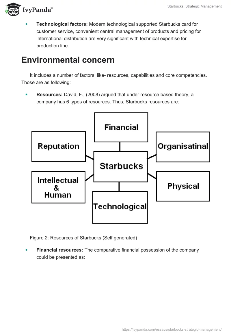 Starbucks: Strategic Management. Page 3