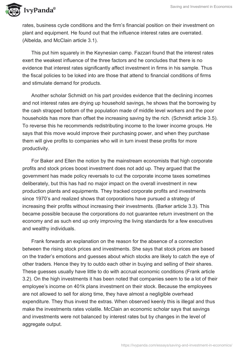 Saving and Investment in Economics. Page 2