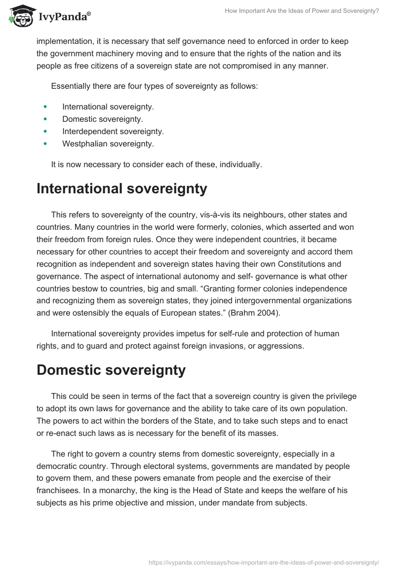 How Important Are the Ideas of Power and Sovereignty?. Page 2