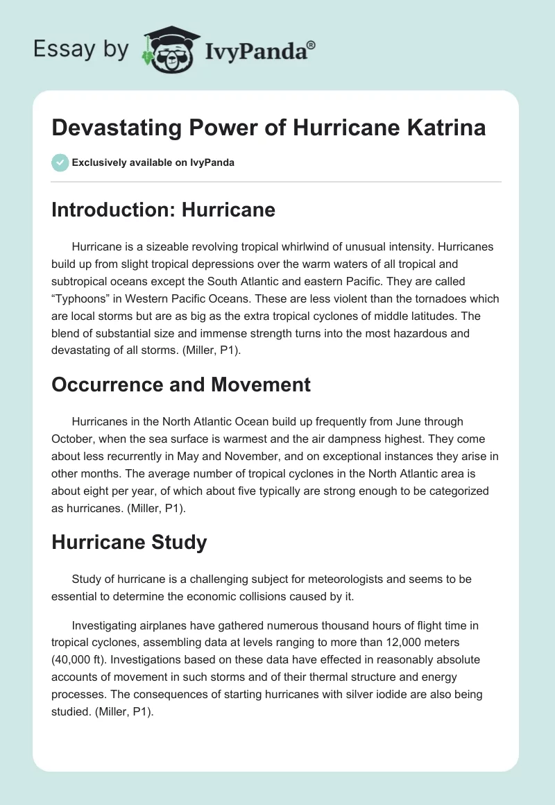 Devastating Power of Hurricane Katrina. Page 1