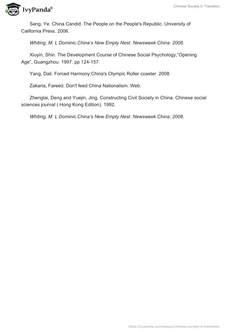 Chinese Society in Transition. Page 5