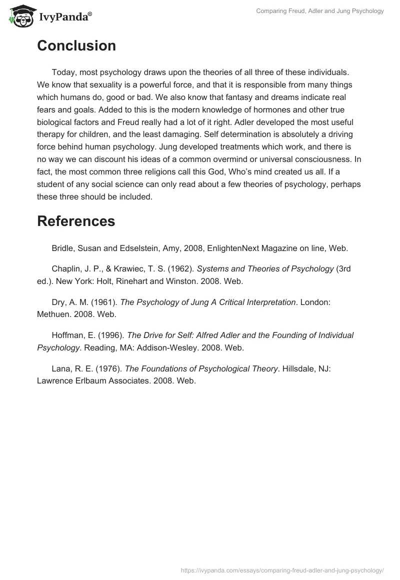 Comparing Freud, Adler and Jung Psychology. Page 4