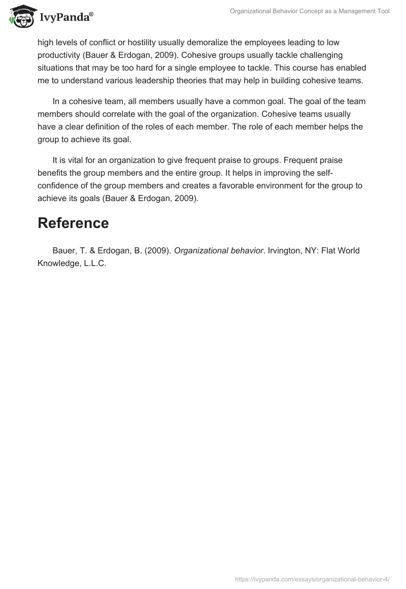 Organizational Behavior Concept as a Management Tool. Page 3