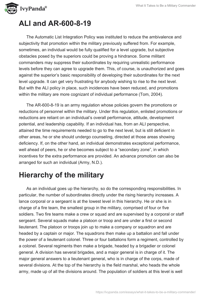 What It Takes to Be a Military Commander. Page 3