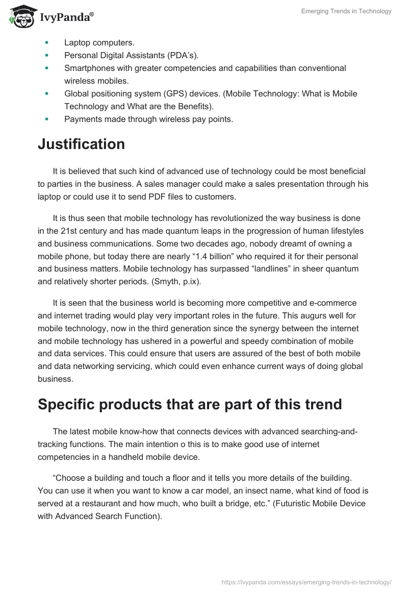 Emerging Trends in Technology. Page 2