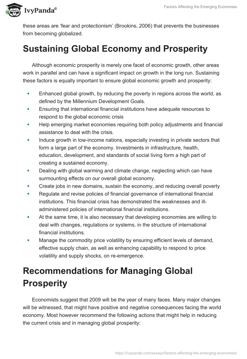 Factors Affecting the Emerging Economies. Page 4