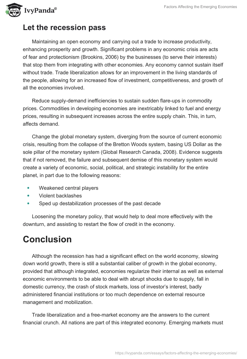 Factors Affecting the Emerging Economies. Page 5