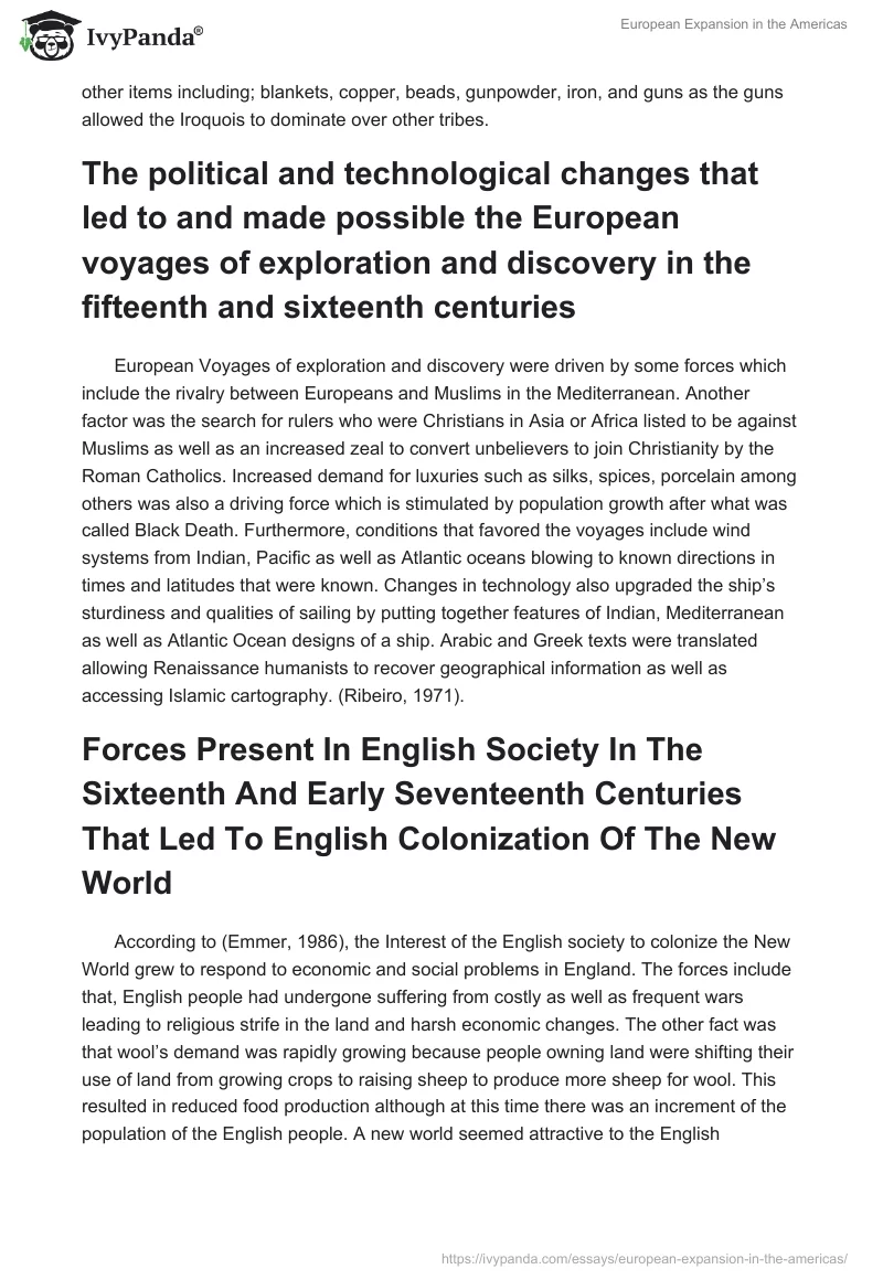 European Expansion in the Americas. Page 2