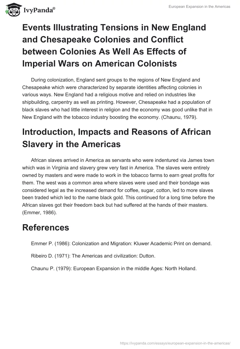 European Expansion in the Americas. Page 4