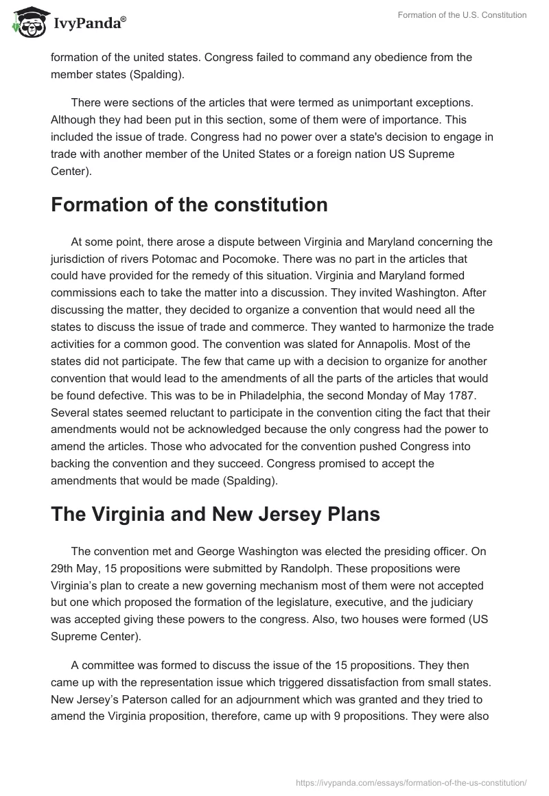 Formation of the U.S. Constitution. Page 2