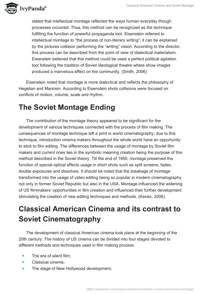 Classical American Cinema and Soviet Montage. Page 3