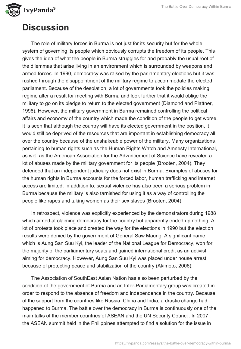 The Battle Over Democracy Within Burma. Page 2