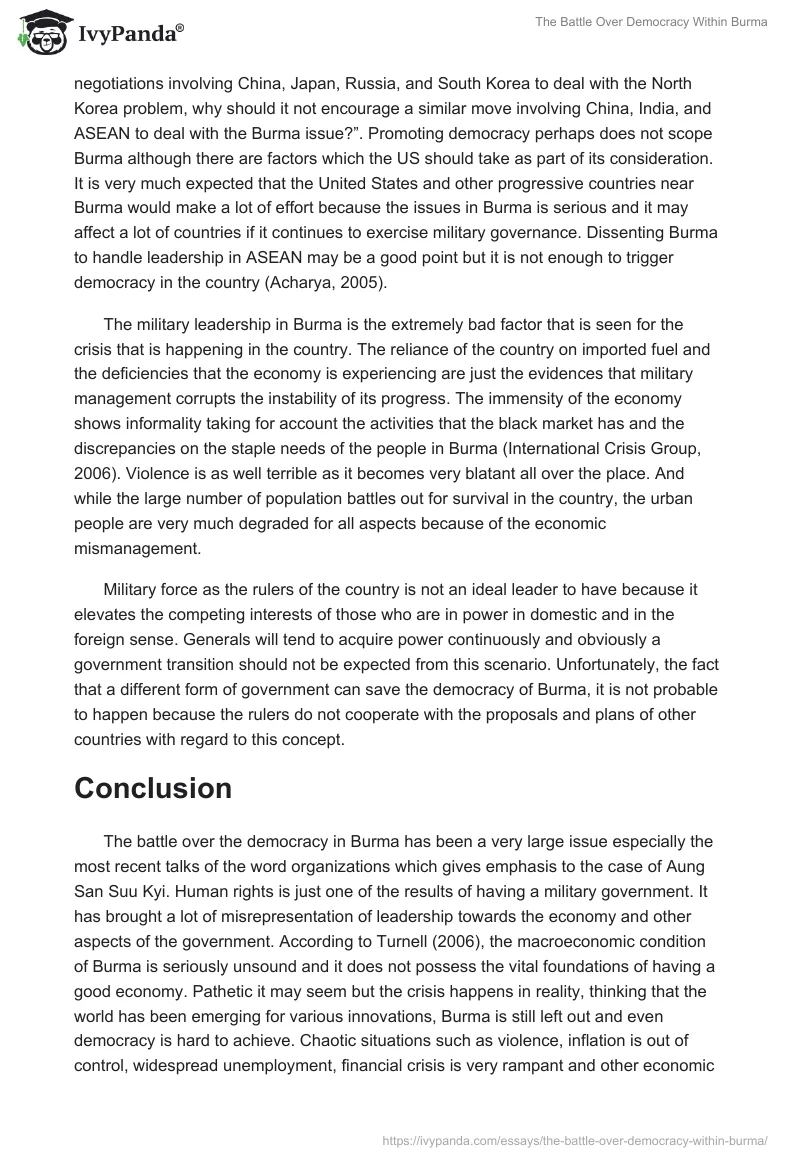 The Battle Over Democracy Within Burma. Page 4
