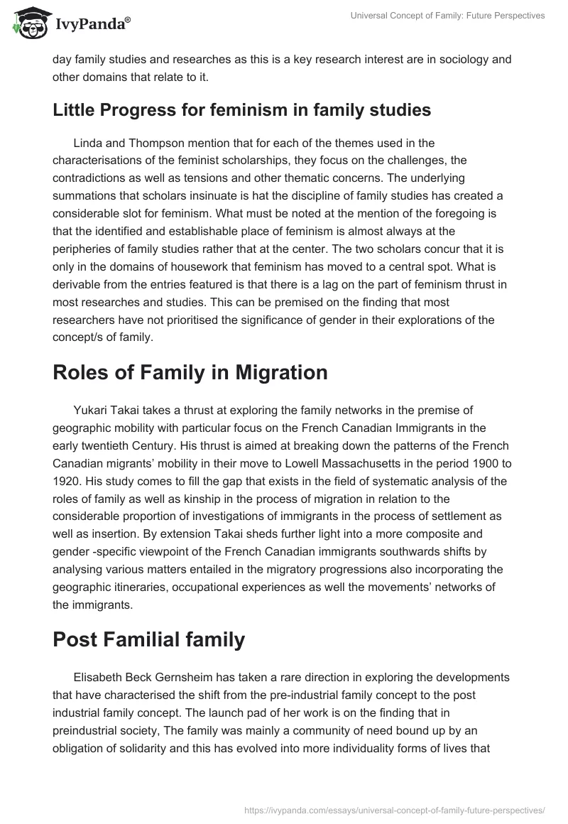Universal Concept of Family: Future Perspectives. Page 4