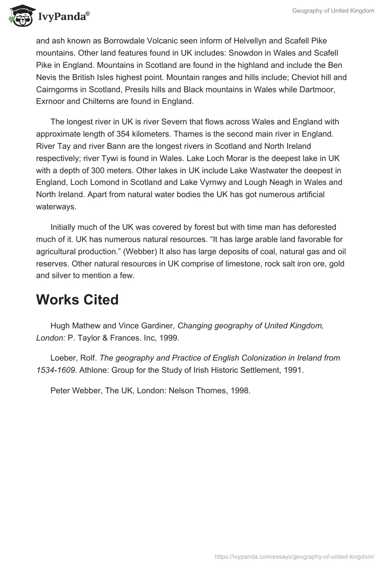 Geography of United Kingdom. Page 2