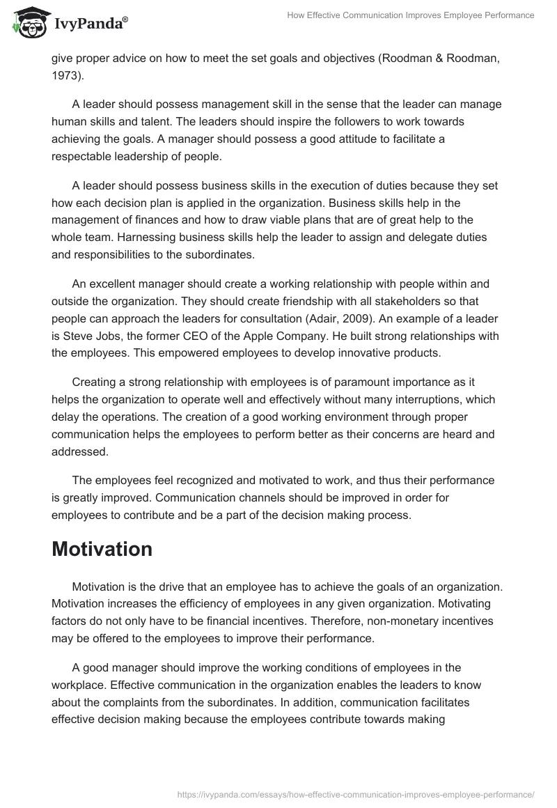 How Effective Communication Improves Employee Performance. Page 2