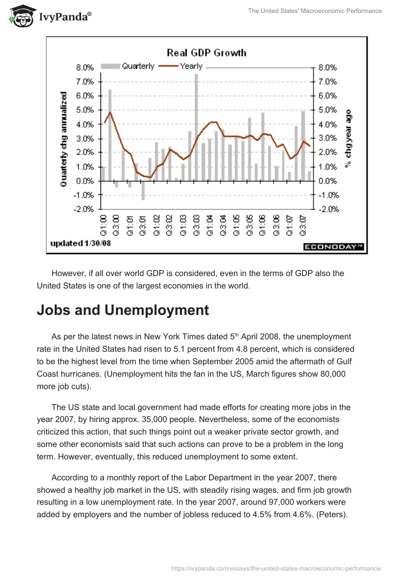 The United States' Macroeconomic Performance. Page 4