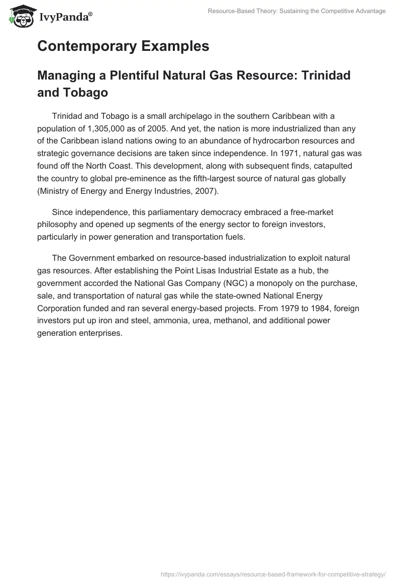 Resource-Based Theory: Sustaining the Competitive Advantage. Page 3