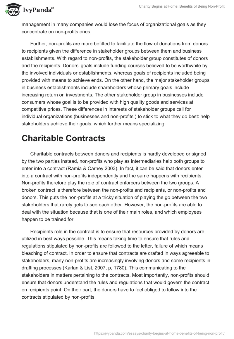 Charity Begins at Home: Benefits of Being Non-Profit. Page 2