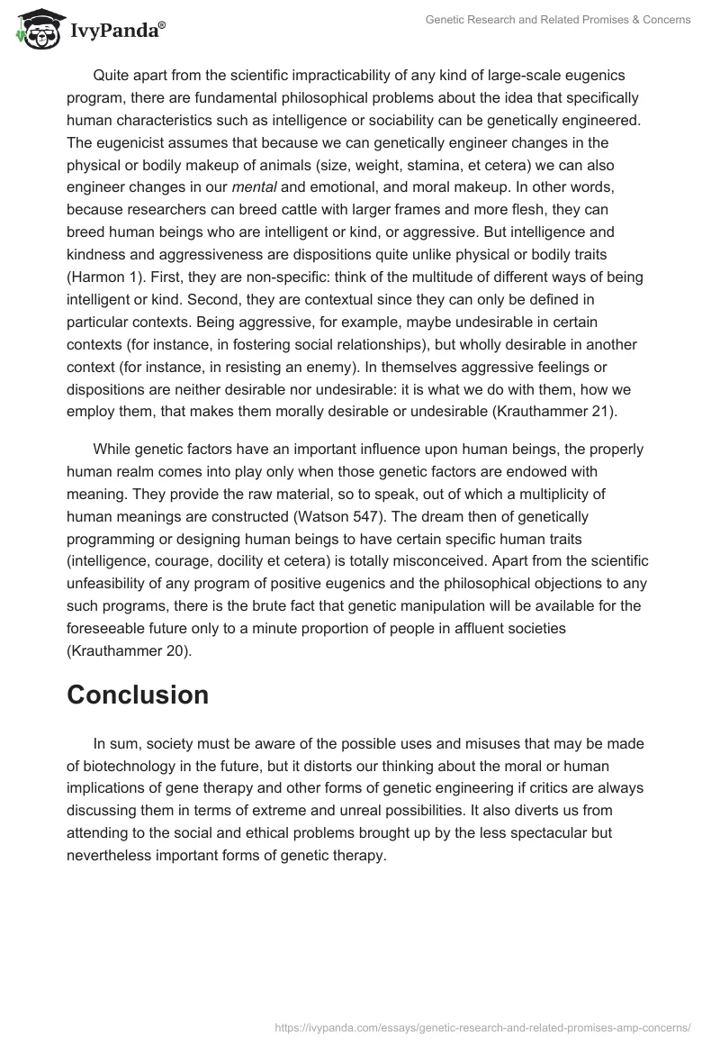 Genetic Research and Related Promises & Concerns. Page 3