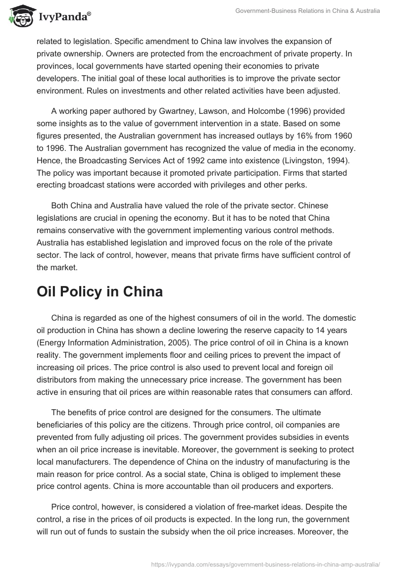 Government-Business Relations in China & Australia. Page 2