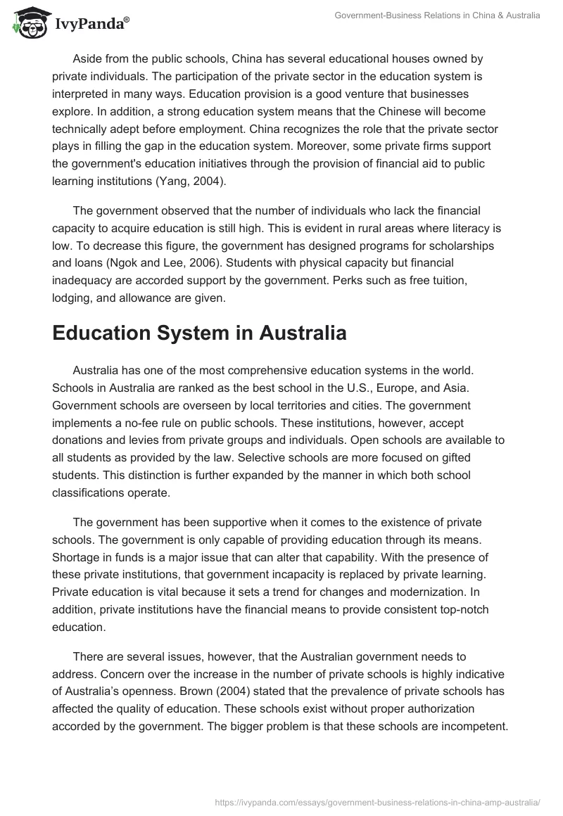 Government-Business Relations in China & Australia. Page 4