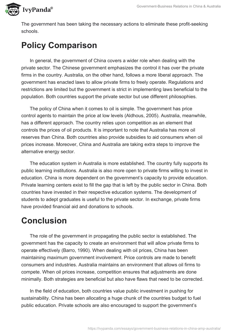 Government-Business Relations in China & Australia. Page 5