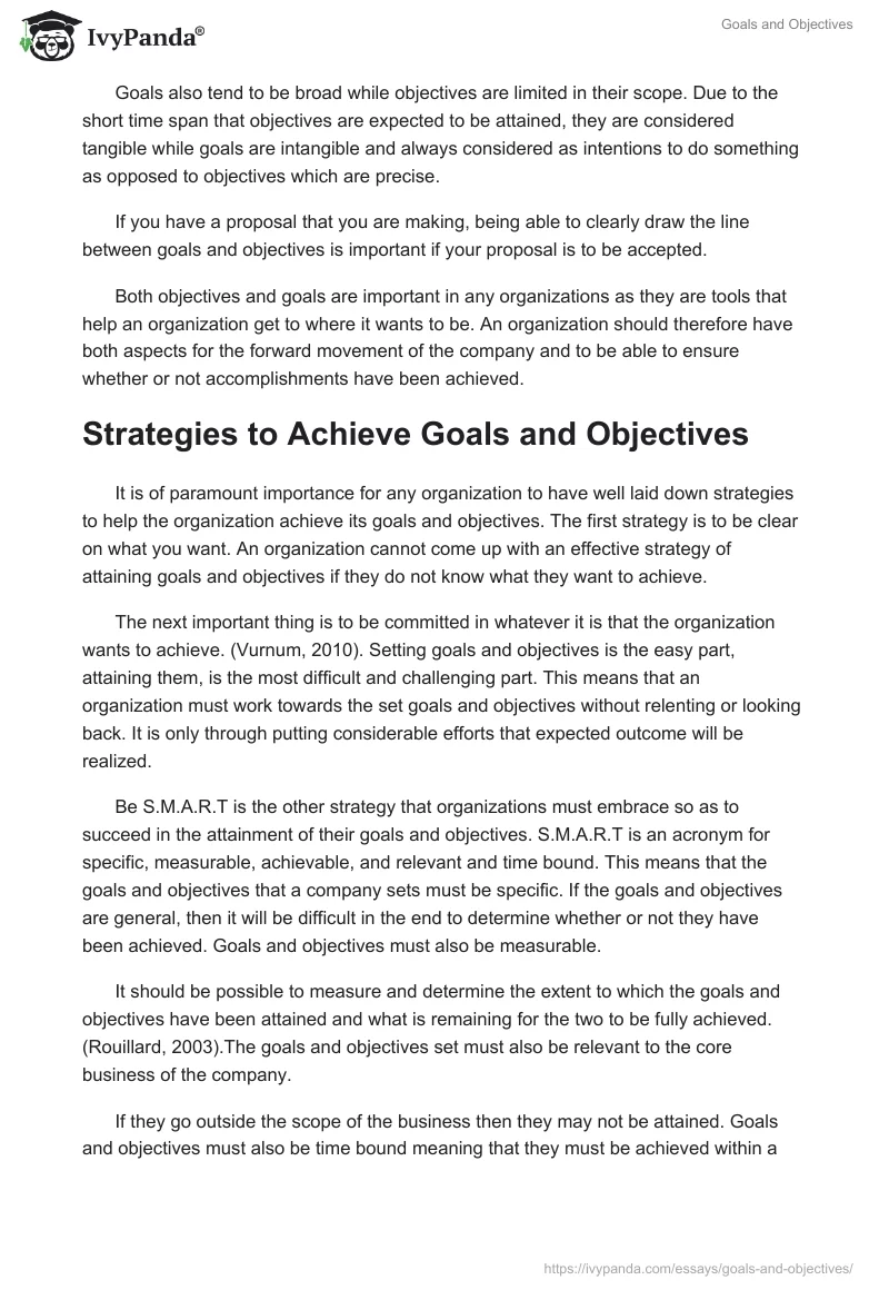 Goals and Objectives. Page 2
