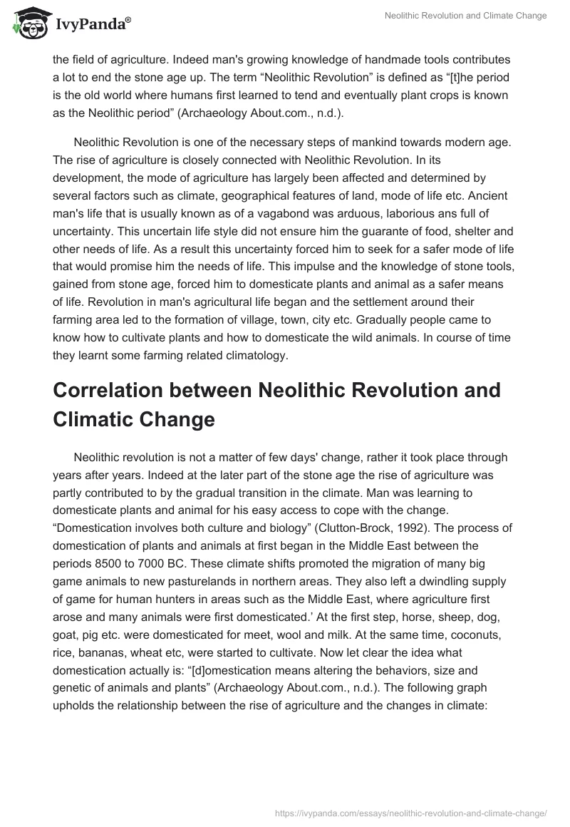 Neolithic Revolution and Climate Change. Page 2