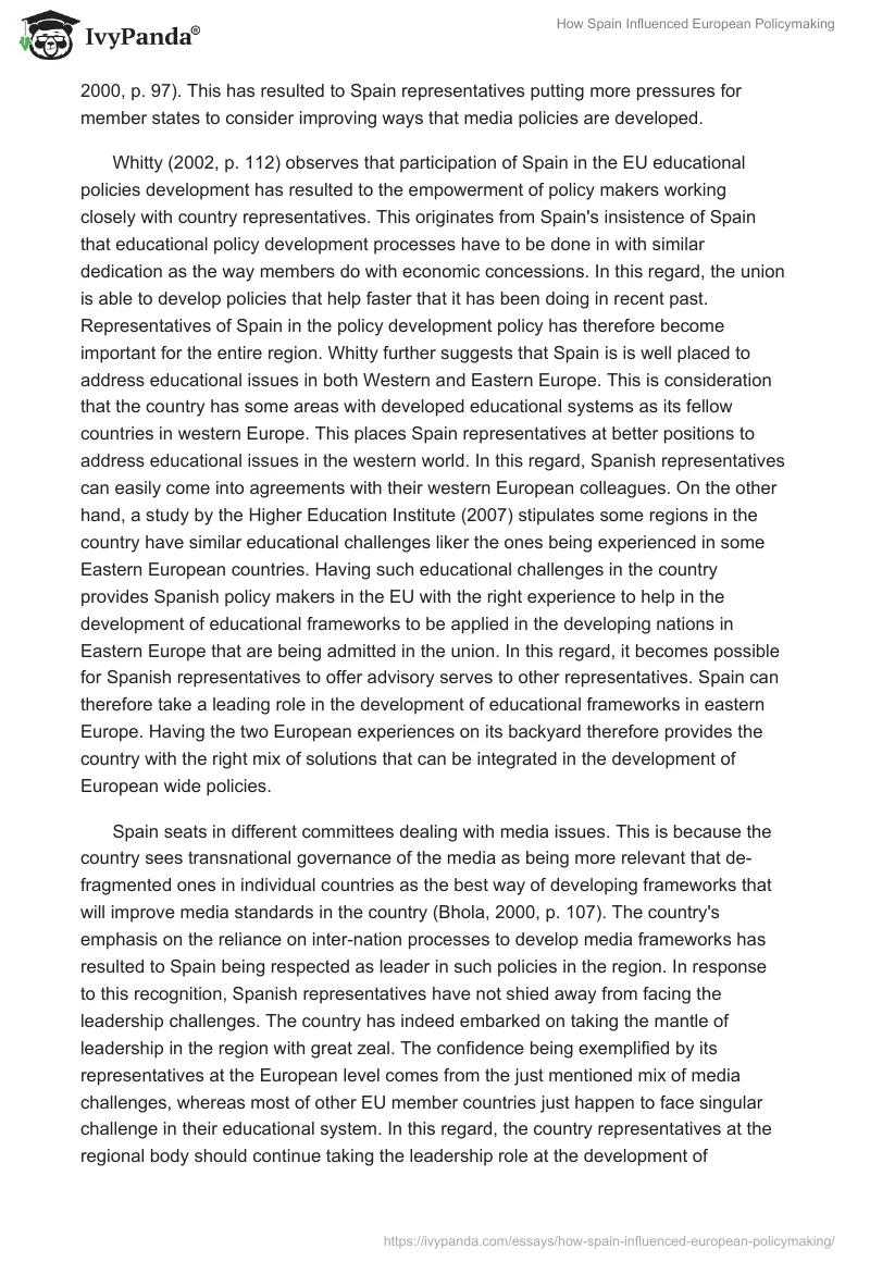 How Spain Influenced European Policymaking. Page 3