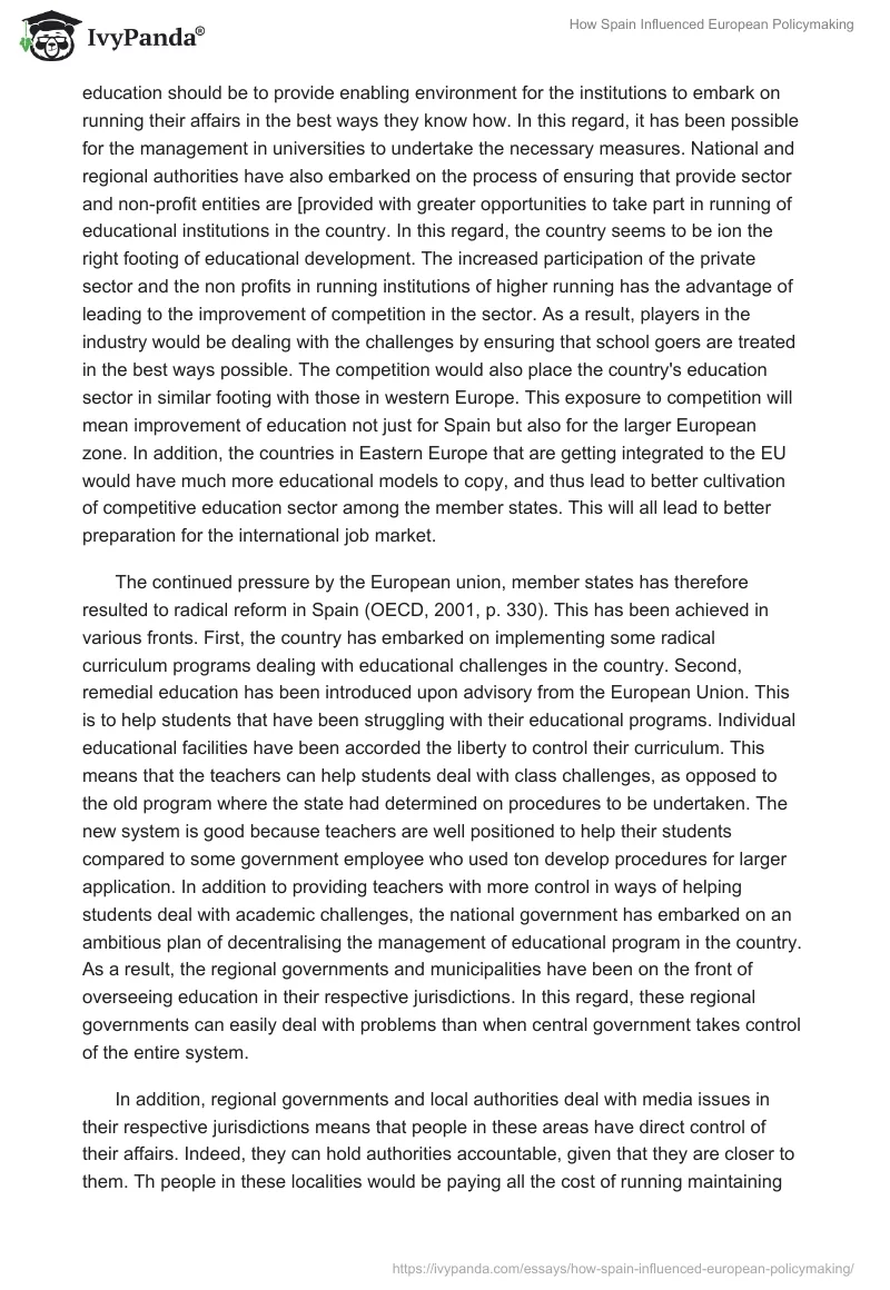How Spain Influenced European Policymaking. Page 5