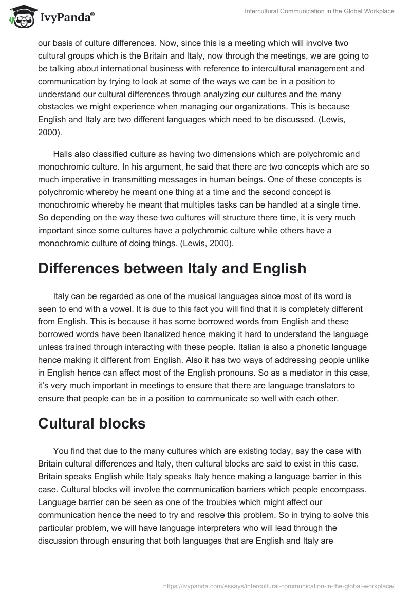 Intercultural Communication in the Global Workplace. Page 3