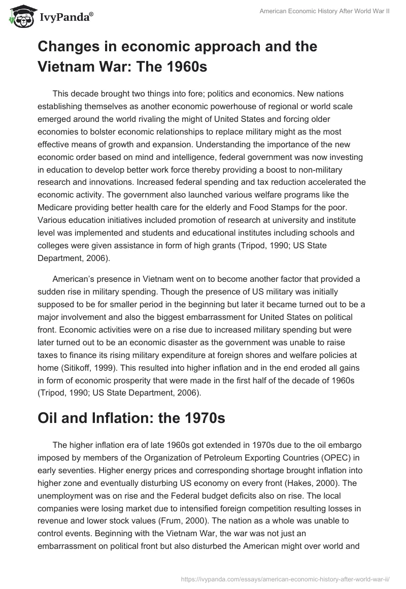 American Economic History After World War II. Page 3