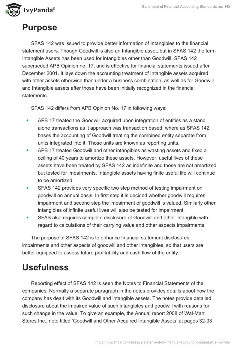 Statement of Financial Accounting Standards No. 142. Page 2