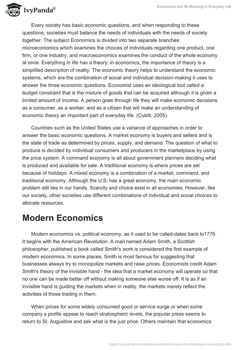 Economics and Its Meaning in Everyday Life. Page 2