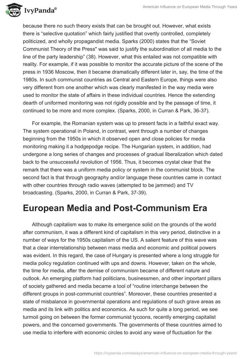 American Influence on European Media Through Years. Page 3